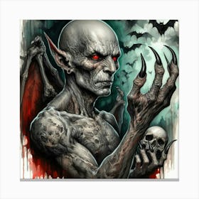 Demon Skull 10 Canvas Print