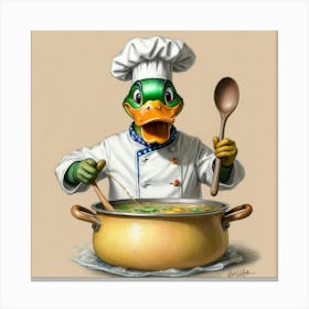 Chef Duck 10 Canvas Print