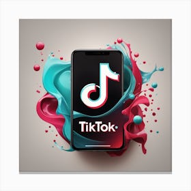 Tiktok Logo Canvas Print