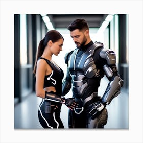 Building A Strong Futuristic Suit Like The One In The Image Requires A Significant Amount Of Expertise, Resources, And Time 2 Canvas Print