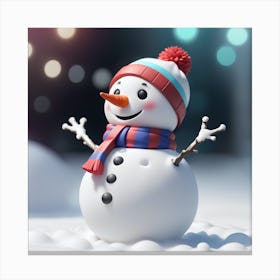 Snowman 6 Canvas Print