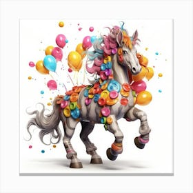 Birthday Horse Canvas Print