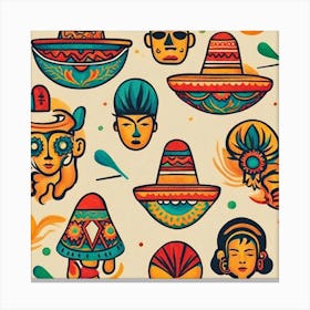 Mexican Hats 9 Canvas Print