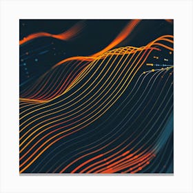 Abstract Wave Pattern 2 Canvas Print