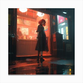 Rainy Night Canvas Print