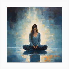 Women Meditating Abstracts By Csaba Fikker 25 Canvas Print