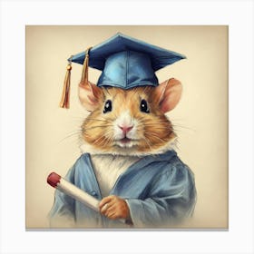 Graduation Rat Canvas Print