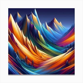 Abstract Mountain Landscape Canvas Print