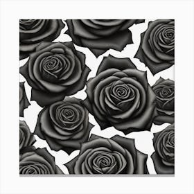 Black Roses 2 Canvas Print