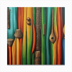 African Musical Instruments Canvas Print