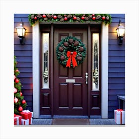 Christmas Door 37 Canvas Print