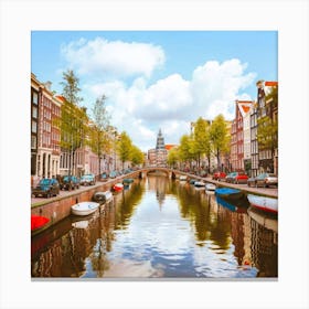 Amsterdam Canal Canvas Print