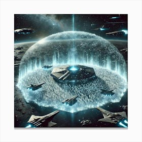 A Futuristic Sci Fi Scene Illustrating The Stealth Canvas Print