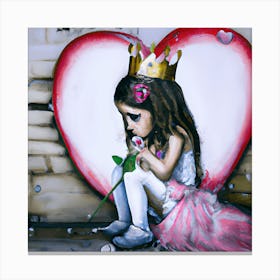 Little Girl With Crown Canvas Print