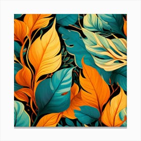 Tropical Leaves Wallpaper 2 Canvas Print