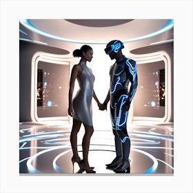 Futuristic Couple 14 Canvas Print