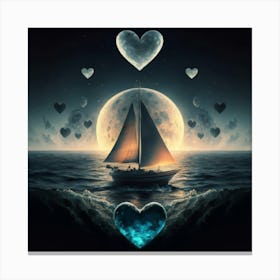 Sailor With Hearts Canvas Print