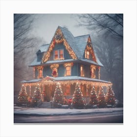 Christmas House 82 Canvas Print