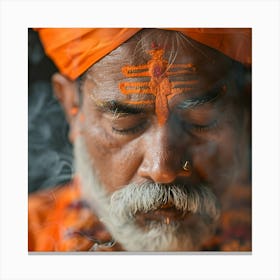 Hindu Man Smoking Canvas Print