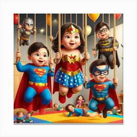 Super Hero Family Canvas Print