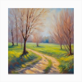 Road In Spring Canvas Print