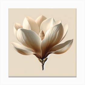 Title: "Elegant Ivory Magnolia: A Serene and Classic Artwork for Tranquil Interiors"  Description: Elevate your space with the serene elegance of 'Elegant Ivory Magnolia', a classic piece of art that captures the tranquil beauty of a magnolia in bloom. This exquisite digital illustration portrays the delicate petals of a magnolia flower in soft ivory tones, creating a peaceful and harmonious atmosphere. Perfect for those seeking to add a touch of calm and sophistication to their home or office, this botanical illustration exudes a timeless grace that complements both traditional and modern decor styles. The gentle curves of the magnolia's petals are rendered in lifelike detail, offering a sense of freshness and purity to any environment. Ideal for minimalist spaces or as a subtle yet striking statement piece, 'Elegant Ivory Magnolia' invites viewers to appreciate the simple joys of nature's artistry. Enhance your decor with this versatile artwork that serves as a gentle reminder of the natural world's quiet elegance. Canvas Print