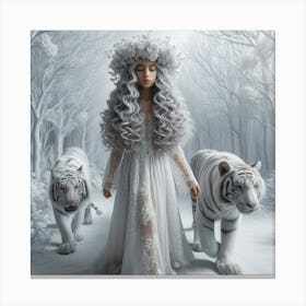 White Tiger 39 Canvas Print