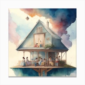 House In The Sky Canvas Print