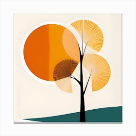 'Sunrise' Tree In The Sun Abstract Canvas Print