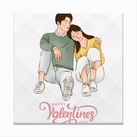 Happy Valentine Canvas Print