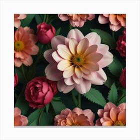 Default Create Unique Design Of Beautiful Flowers 1 Canvas Print