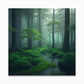 Forest In The Mist 1 Canvas Print