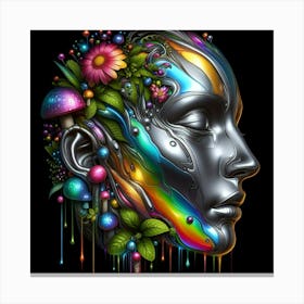 Psychedelic Head Canvas Print