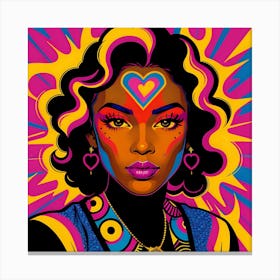 Psychedelic Woman Canvas Print