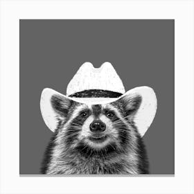 Wyatt The Cowboy Raccoon Stampe su tela