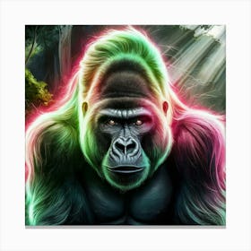 Gorilla In The Jungle Canvas Print