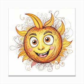 Sun Face 2 Canvas Print