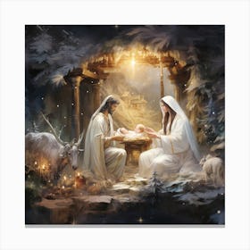 Nativity Christmas Canvas Print