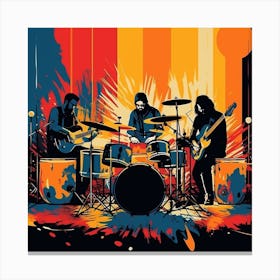 Band On Stage 2 Canvas Print