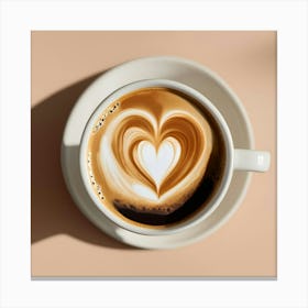 Heart Latte Canvas Print