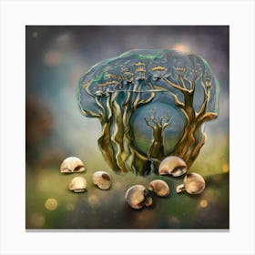 Mushroom Forest 2 Canvas Print