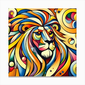 Abstract Lion Canvas Print