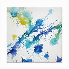 Watercolor Splashes 2 Canvas Print