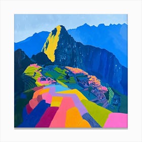 Abstract Travel Collection Machu Picchu Peru 4 Canvas Print