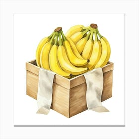 Bananas In A Wooden Box Canvas Print