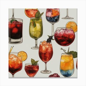 Default Cocktails As Works Of Art Aesthetic 2 Canvas Print