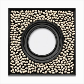 Black And White Bean Frame Canvas Print