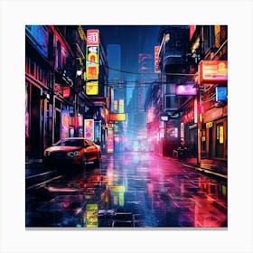 Neon City 7 Canvas Print