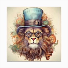 Steampunk Lion 1 Stampe su tela