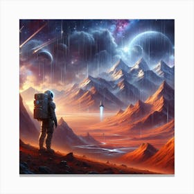 Space Landscape From Mars Canvas Print